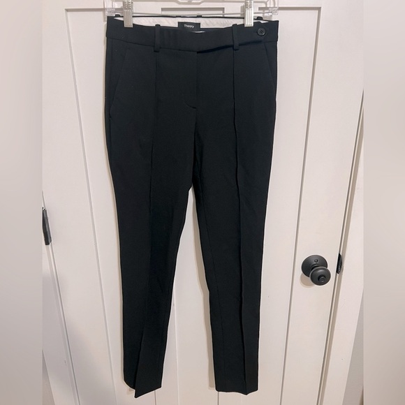 Theory Black Dress Pants Size 0 Trousers Workwear - Picture 1 of 6